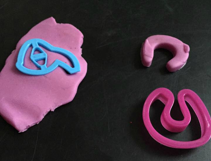 Arabic letters with fun dough