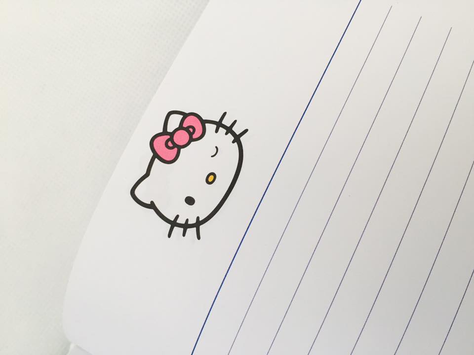 Hello Kitty notebook logo