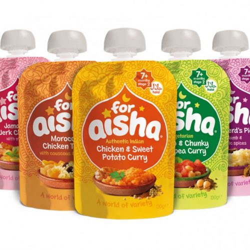 For Aisha halal baby food in pouches
