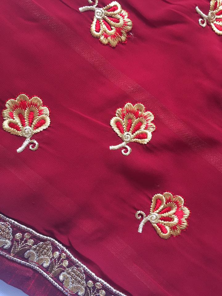 Embroidery on border