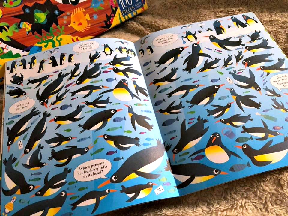Example of a page of Under the Sea Puzzle book